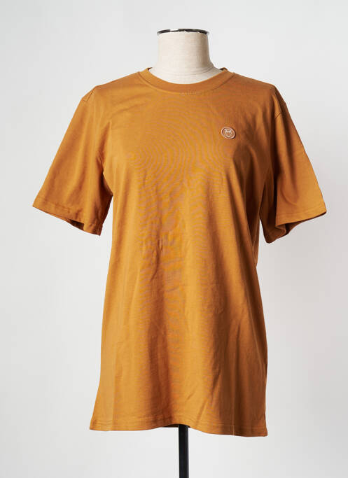 T-shirt marron KNOWLEDGE COTTON APPAREL pour homme