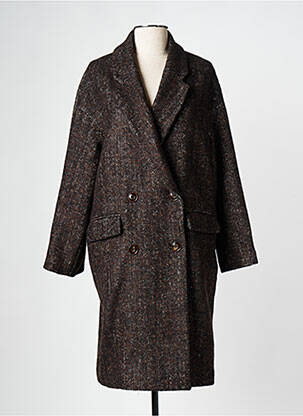 Manteau long marron SESSUN pour femme