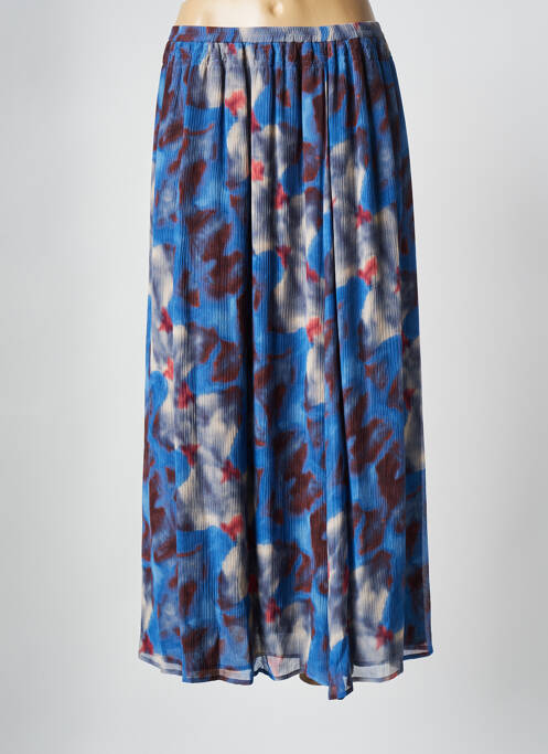 Jupe mi-longue bleu MOMONI pour femme