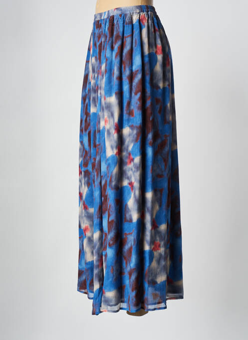Jupe mi-longue bleu MOMONI pour femme