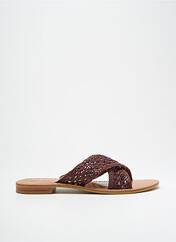 Sandales/Nu pieds rouge COULEUR POURPRE pour femme seconde vue