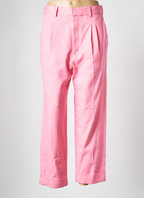 Pantalon droit rose MARGAUX LONNBERG pour femme