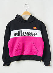 Sweat-shirt à capuche noir ELLESSE pour fille seconde vue