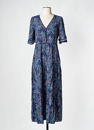 Robe longue bleu GRACE & MILA pour femme