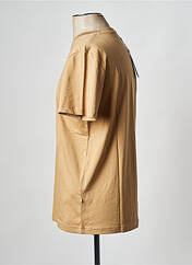 T-shirt marron SELECTED pour homme seconde vue