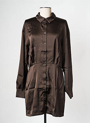 Robe courte marron SAMSOE & SAMSOE pour femme