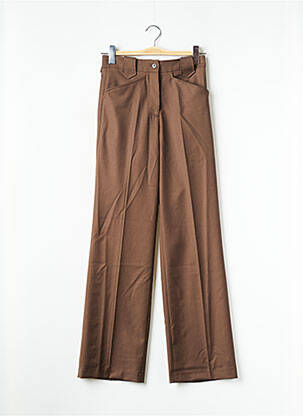 Pantalon droit marron MARGAUX LONNBERG femme