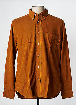 Chemise manches longues marron HARTFORD homme