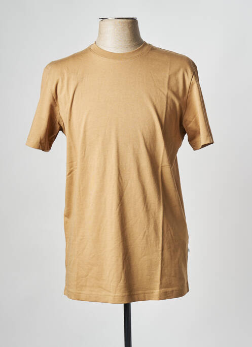 T-shirt marron SELECTED pour homme
