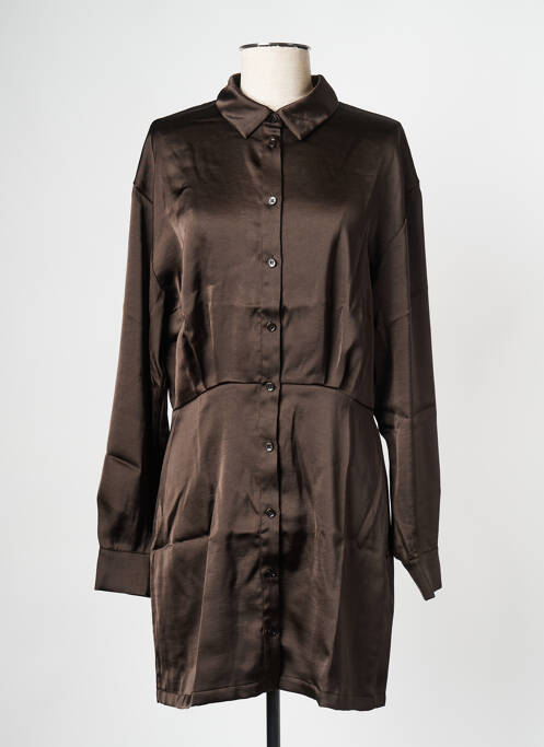 Robe courte marron SAMSOE & SAMSOE pour femme