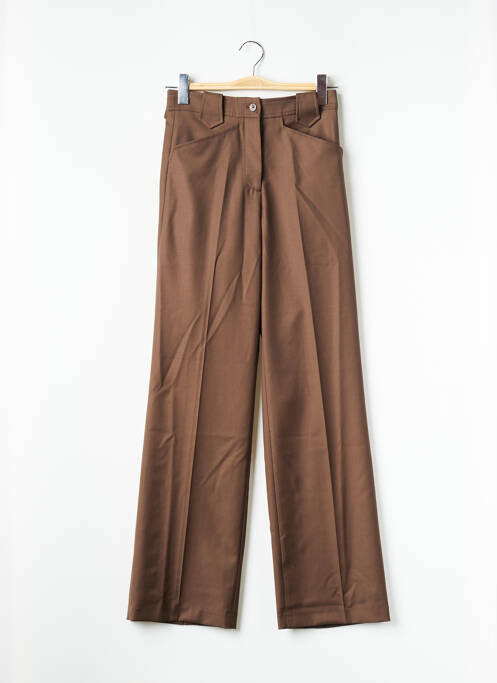Pantalon droit marron MARGAUX LONNBERG pour femme