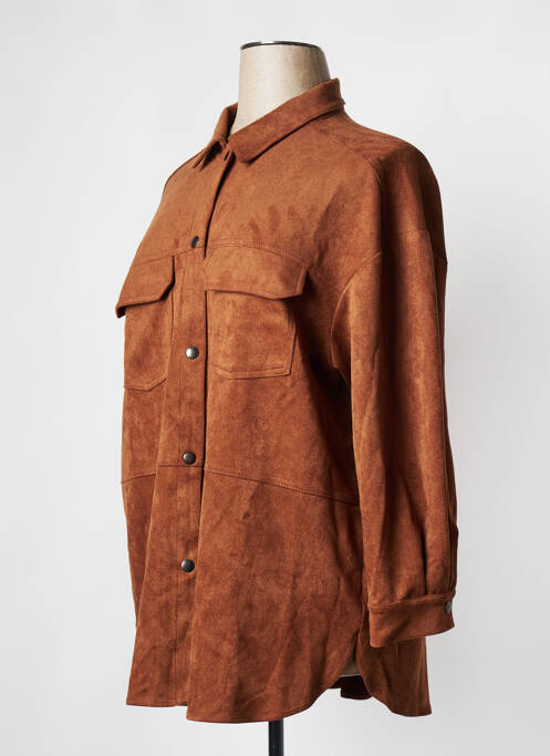 Veste casual marron MAT FASHION pour femme