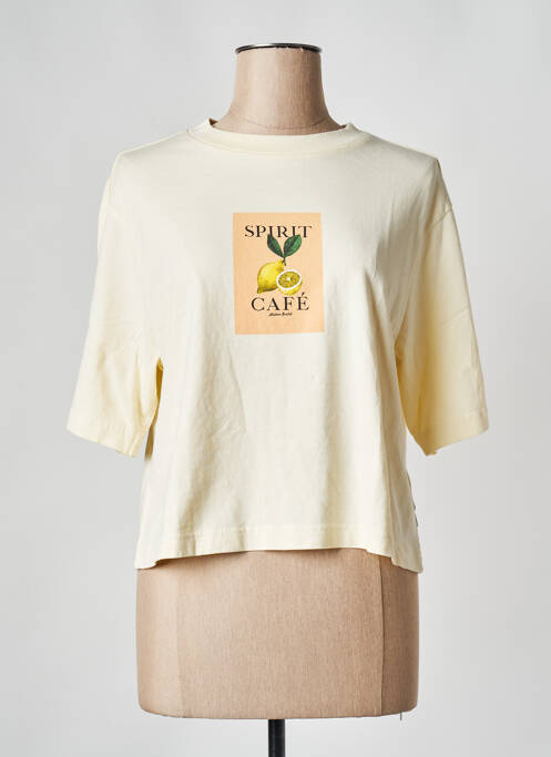 T-shirt beige SCOTCH & SODA pour femme