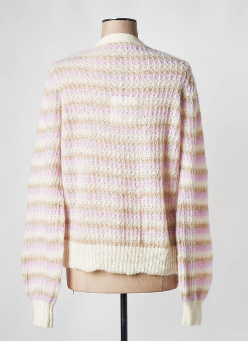 Gilet manches longues rose SECOND FEMALE pour femme