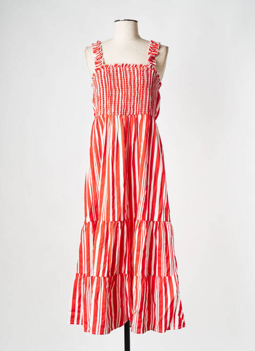 Robe mi-longue rouge VILA pour femme