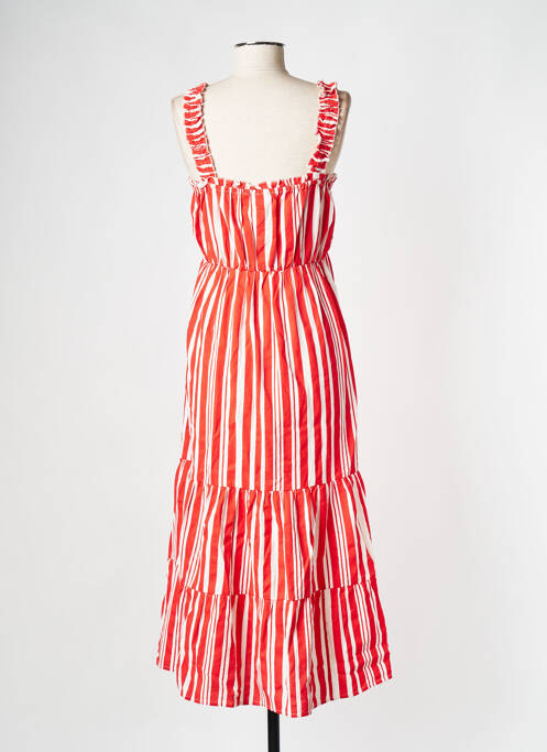 Robe mi-longue rouge VILA femme