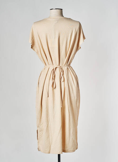 Robe mi-longue beige LILI SIDONIO pour femme