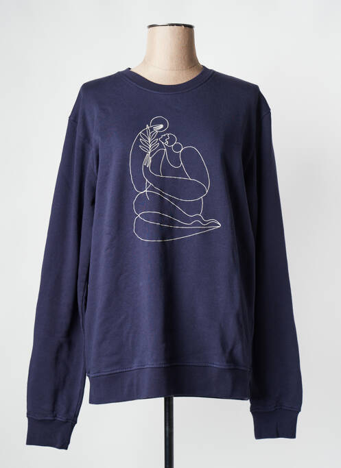 Sweat-shirt bleu OLOW pour homme