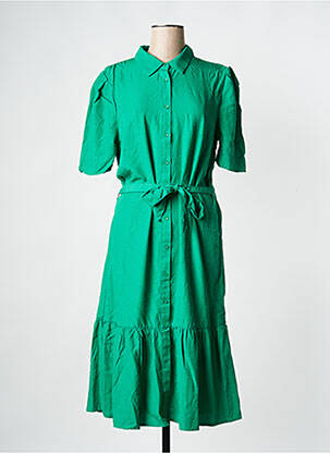 Robe mi-longue vert GRACE & MILA femme