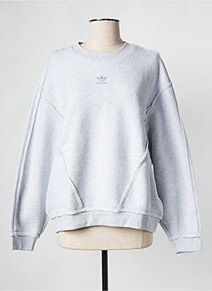 Sweat-shirt gris ADIDAS pour femme