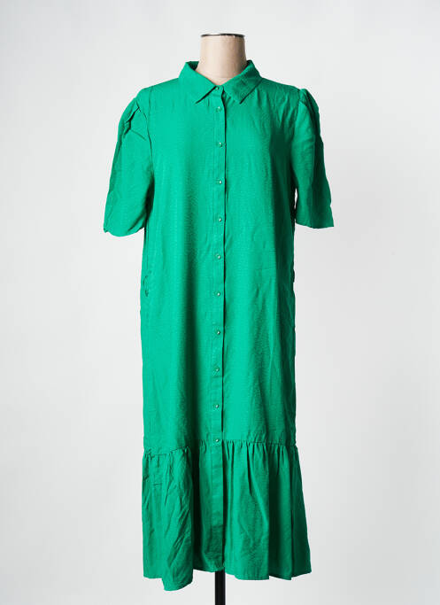 Robe mi-longue vert GRACE & MILA femme
