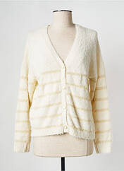Gilet manches longues blanc PIECES pour femme seconde vue