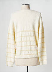 Gilet manches longues blanc PIECES pour femme seconde vue