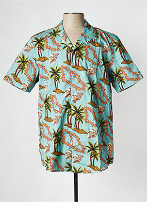 Chemise manches courtes vert SCOTCH & SODA pour homme