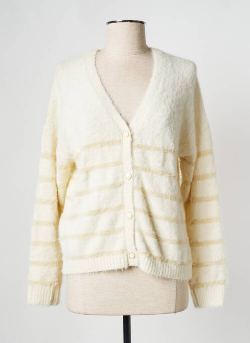 Gilet manches longues blanc PIECES pour femme