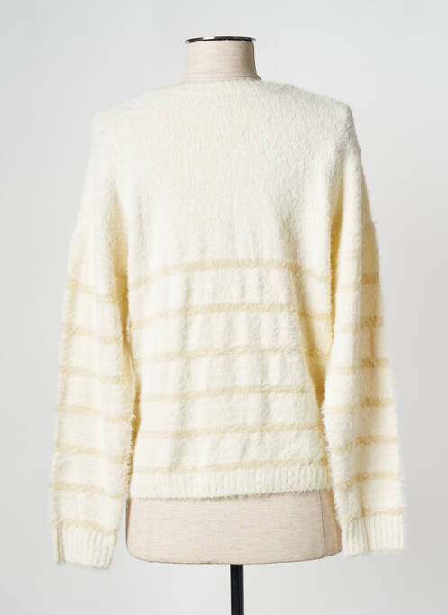 Gilet manches longues blanc PIECES pour femme