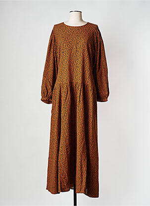 Robe longue marron THE NEW SOCIETY femme