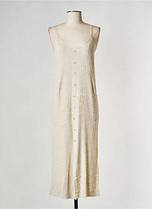 Robe mi-longue beige OBJECT femme