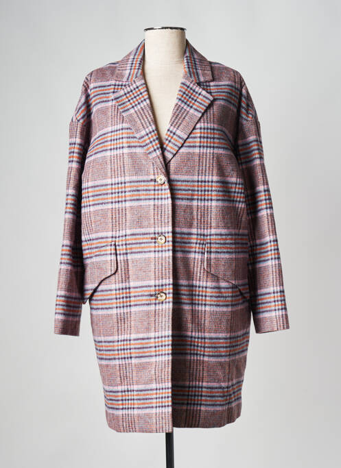 Manteau long violet BONTON pour femme