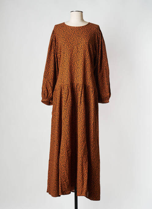 Robe longue marron THE NEW SOCIETY pour femme