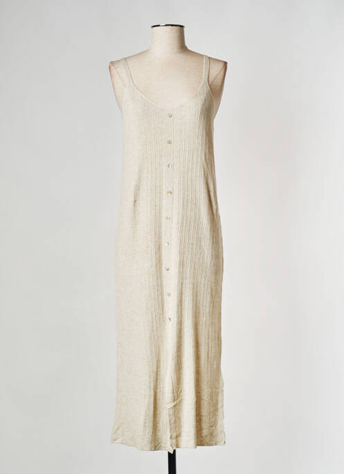 Robe mi-longue beige OBJECT pour femme