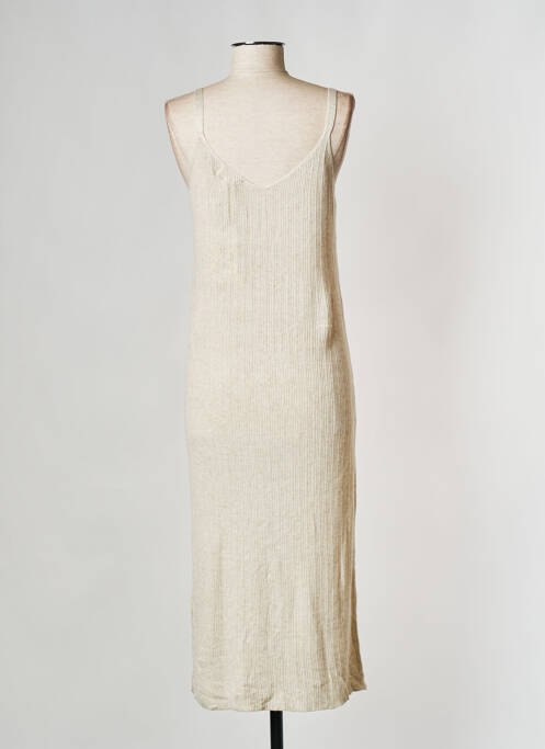 Robe mi-longue beige OBJECT femme
