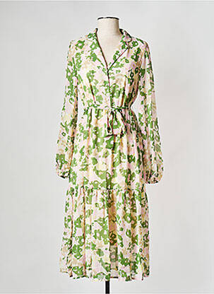 Robe mi-longue vert OBJECT femme