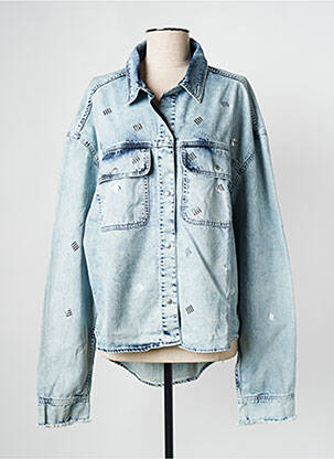 Chemisier bleu RECC pour femme