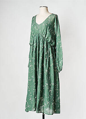 Robe mi-longue vert SAMSOE & SAMSOE femme