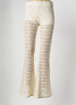 Pantalon large beige PARISIENNE ET ALORS pour femme