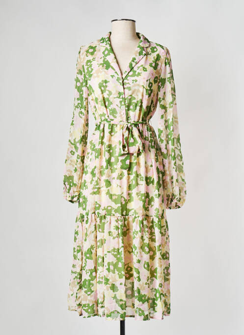 Robe mi-longue vert OBJECT pour femme