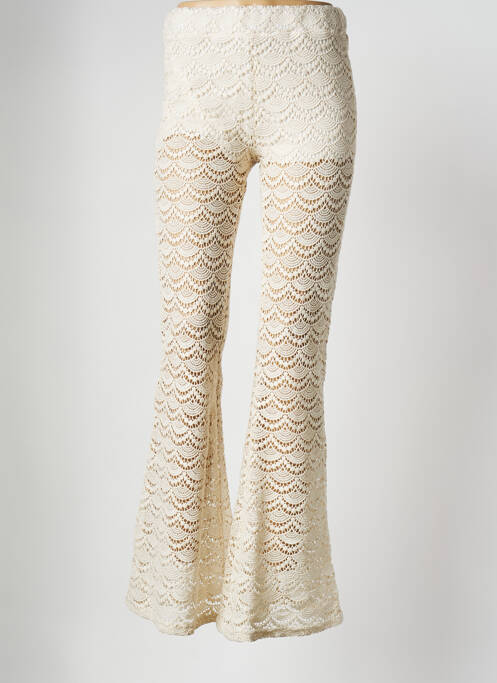 Pantalon large beige PARISIENNE ET ALORS pour femme