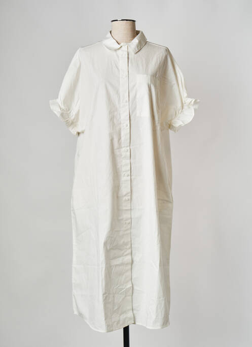 Robe mi-longue blanc OBJECT pour femme