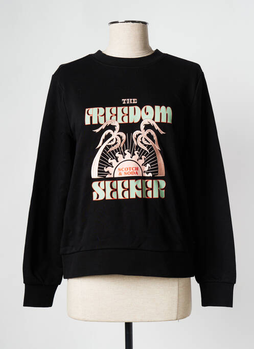 Sweat-shirt noir SCOTCH & SODA pour femme
