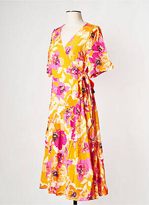 Robe mi-longue jaune Y.A.S femme
