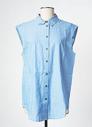 Chemisier bleu OBJECT pour femme