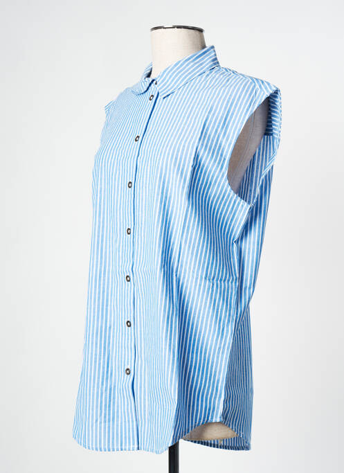 Chemisier bleu OBJECT pour femme