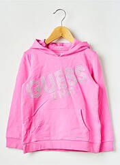 Sweat-shirt à capuche rose GUESS pour fille seconde vue