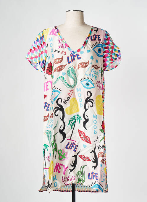 Robe courte blanc SAK'S pour femme