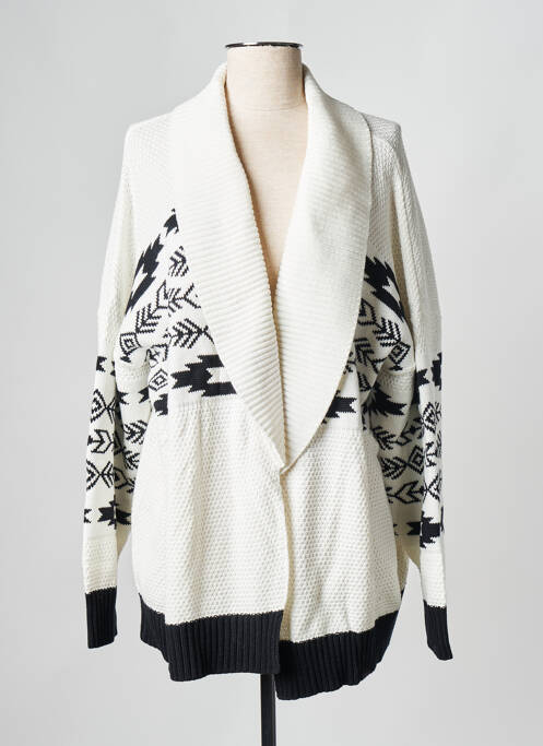 Gilet manches longues blanc PARISIENNE ET ALORS pour femme